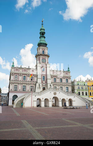 Hôtel de ville sur la place du marché, dans la voïvodie de Lublin, Lublin, Pologne Banque D'Images