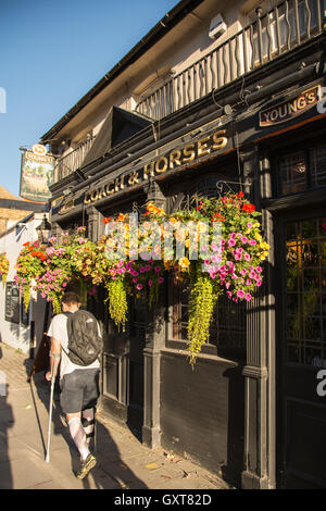 Le Coach and Horses public house dans Barnes, SW London, UK Banque D'Images