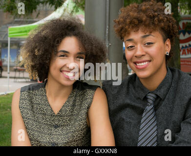 African American Woman Style de couple Banque D'Images