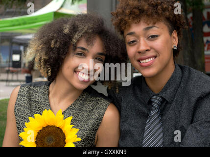 African American Woman Style de couple Banque D'Images