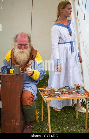 Campement Viking Festival Islandais à Gimli, au Manitoba, Canada. Banque D'Images