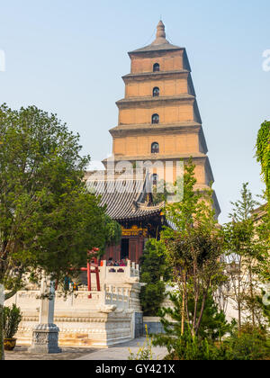 Giant Wild Goose Pagoda ou la Grande Pagode de l'Oie Sauvage, est une pagode bouddhiste de Xi'an, province du Shaanxi Banque D'Images