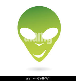 Alien vert isolated on white Banque D'Images