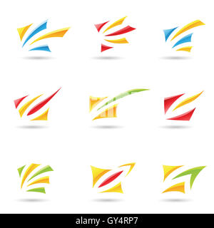 Vecteur Eps illustration de formes abstraites géométriques Banque D'Images