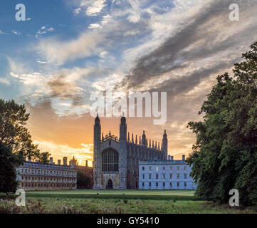 L'aube sur King's College, Cambridge, Royaume-Uni Banque D'Images