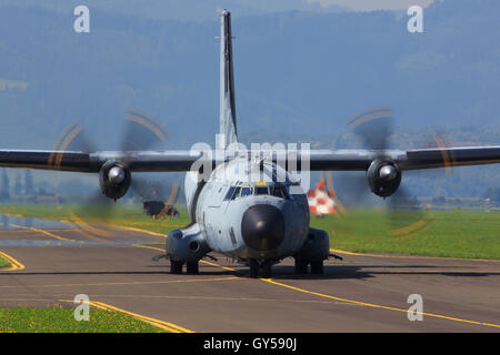 SLIAC, Slovaquie - 30 août : Armée de l'air Transall C-160 au cours FAHI airshow à Sliac, Slovaquie Banque D'Images