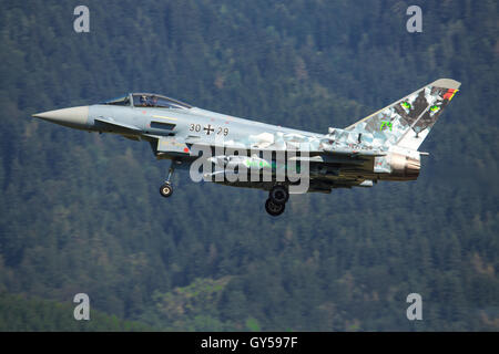 ZELTWEG, Styrie, Autriche - SEPTEMBRE 02 Eurofighter : Tigres bavarois à l'Airpower 2016 à Zeltweg, Autriche Banque D'Images