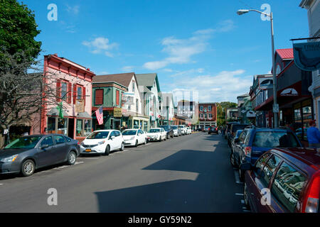 Rue chalet à Bar Harbor, Maine, USA Banque D'Images