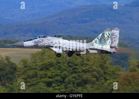 ZELTWEG, Styrie, Autriche - 02 SEPTEMBRE : Polish Mikoyan Gourevitch MiG-29A à la puissance aérienne dans la Zeltweg, Autriche Banque D'Images