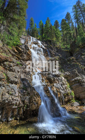 Morrell falls de Lolo National forêt près de seeley lake, Montana Banque D'Images