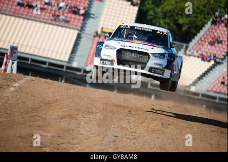 Barcelone, Espagne. 18 Septembre, 2016. L'Audi S1 voiture conduite par Mattias Ekström, en action pendant le Championnat du Monde FIA de Barcelone sur le circuit de Catalunya. Crédit : Pablo Guillen/Alamy Live News Banque D'Images