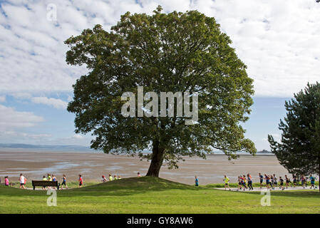 Swansea, Royaume-Uni. 18 sept., 2016. Concurrents prenez part à l'amiral annuel Swansea Bay course de 10k le long de la mer dans l'ouest de la Croix, Swansea, cet après-midi. Credit : Phil Rees/Alamy Live News Banque D'Images