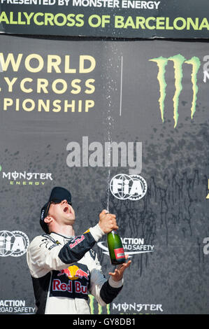 Barcelone, Espagne. 18 Septembre, 2016. Mattias Ekström vainqueur du Championnat du Monde FIA de Barcelone sur le circuit de Catalunya. Crédit : Pablo Guillen/Alamy Live News Banque D'Images