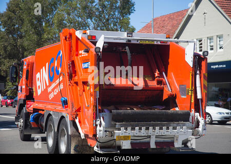 Déchets déchets refuser Bingo chariot à North Sydney, Australie Banque D'Images