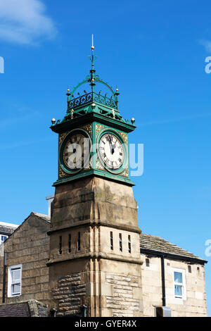 Tour de l'horloge du Jubilé, Otley, Market Square, Leeds, West Yorkshire, England, UK. Banque D'Images