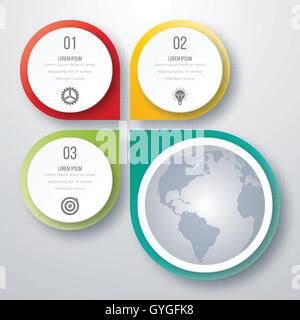 Trois options infographies Illustration de Vecteur