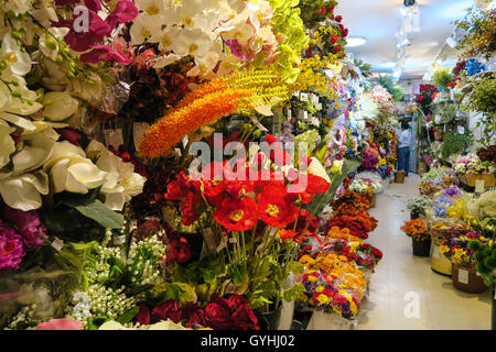 Magasin de fleurs en soie, NYC Banque D'Images