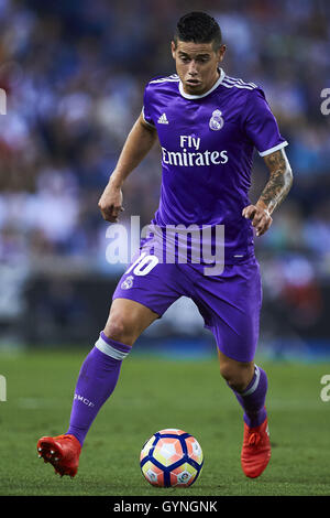 Barcelone, Espagne. 18 Sep, 2016. James Rodriguez (Real Madrid CF), au cours de la Liga match de football entre l'Espanyol et Real Madrid CF, à la stade Cornella-El Prat à Barcelone, en Espagne, dimanche 18 septembre 2016. Crédit photo : S.Lau : dpa/Alamy Live News Banque D'Images