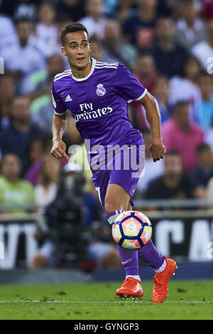 Barcelone, Espagne. 18 Sep, 2016. Lucas Vazquez (Real Madrid CF), au cours de la Liga match de football entre l'Espanyol et Real Madrid CF, à la stade Cornella-El Prat à Barcelone, en Espagne, dimanche 18 septembre 2016. Crédit photo : S.Lau : dpa/Alamy Live News Banque D'Images