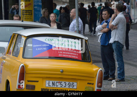 Prague, République tchèque. 17 Sep, 2016. Rallye Czexit - lutter pour notre culture et pays sûr a eu lieu sur la place Venceslas, à Prague, République tchèque, le 17 septembre 2016. © Michal Dolezal/CTK Photo/Alamy Live News Banque D'Images