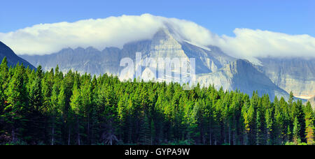 Sur le paysage de haute montagne Grinnell Glacier, Glacier National Park, Montana en été Banque D'Images