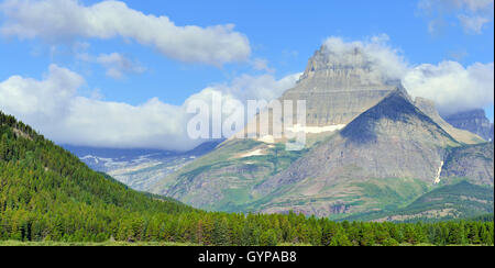 Paysage de haute montagne sur le glacier de Grinnell, Glacier National Park, Montana en été Banque D'Images