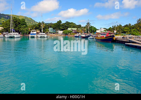 Port de l'île de La Digue, La Digue, Seychelles Banque D'Images