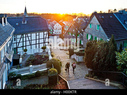 Vieille ville historique de Graefrath, Allemagne, Rhénanie du Nord-Westphalie, région du Bergisches Land, à Solingen Banque D'Images