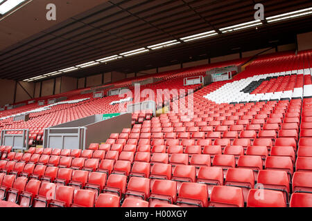 Coin sur le kop d'Anfield Liverpool FC Liverpool Merseyside UK stadium Banque D'Images