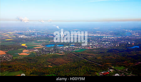 Photo aérienne à Duisburg et la forêt de Duisburg, en Allemagne, en Rhénanie du Nord-Westphalie, région de la Ruhr, Duisburg Banque D'Images
