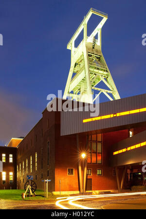 Musée allemand de la mine dans la soirée, l'Allemagne, en Rhénanie du Nord-Westphalie, région de la Ruhr, Bochum Banque D'Images
