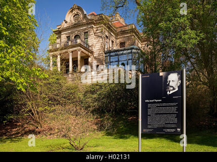 Villa avec parc Thyssen Josef Thyssen, l'Allemagne, en Rhénanie du Nord-Westphalie, Ruhr, à Muelheim/Ruhr Banque D'Images