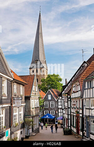 Église de St George, dans la vieille ville, l'Allemagne, en Rhénanie du Nord-Westphalie, Ruhr, Hattingen Banque D'Images