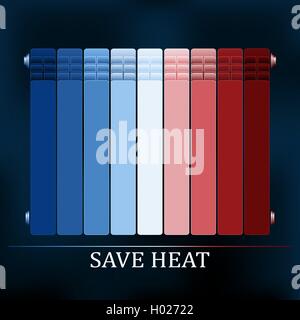 La chaleur du radiateur enregistrer couleur illustration Illustration de Vecteur