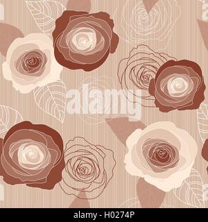 Vecteur transparente motif roses sur fond rose Illustration de Vecteur