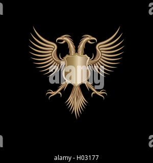 Résumé avec la protection des oiseaux.isolé sur fond noir. Vector illustration. Illustration de Vecteur