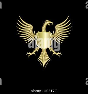 Résumé avec la protection des oiseaux.isolé sur fond noir. Vector illustration. Illustration de Vecteur