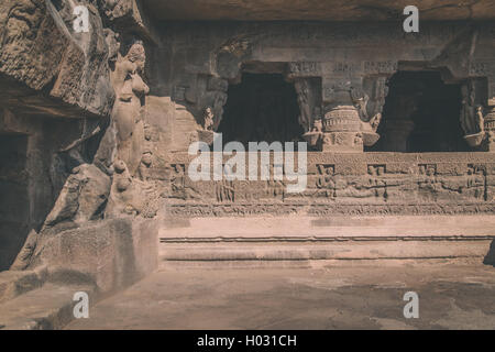 Amritsar, Inde - 14 janvier 2015 : les grottes d'Ellora est un site archéologique près de ville d'Aurangabad. Ellora est un Patrimoine Banque D'Images