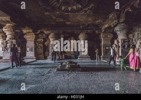 Amritsar, Inde - 14 janvier 2015 : les grottes d'Ellora est un site archéologique près de ville d'Aurangabad. Ellora est un Patrimoine Banque D'Images