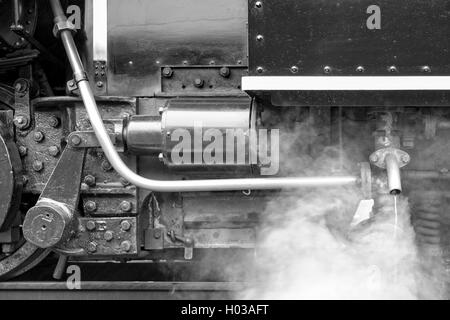 Pistons, la vapeur et la graisse de NO2 Brecon Mountain Railway Locomotive Baldwin Banque D'Images