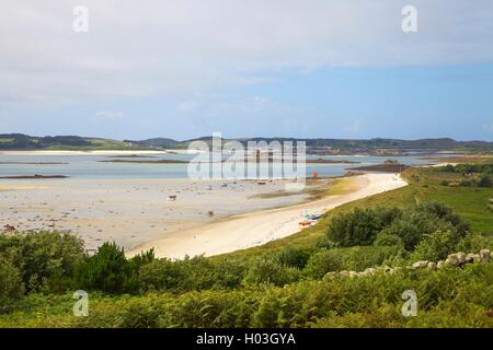 St Martin's Flats, Îles Scilly, Angleterre Banque D'Images