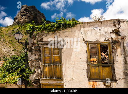 Les ruines d'un bâtiment ancien à La Gomera, Îles Canaries Banque D'Images