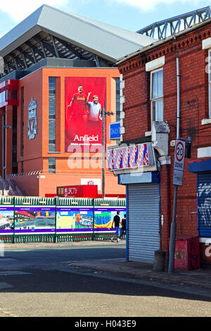 Les clubs de football de Liverpool nouveau peuplement principal en voie d'achèvement Banque D'Images