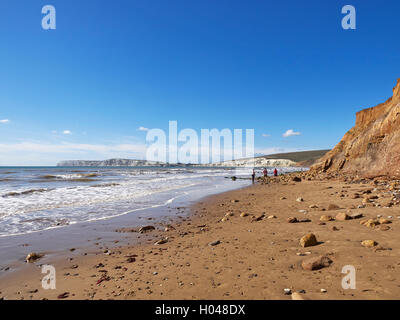 Île de Wight Compton beach point Hanovre Banque D'Images