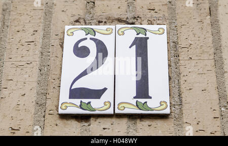 La 21 de l'information, détail de nombre impair d'informations Banque D'Images