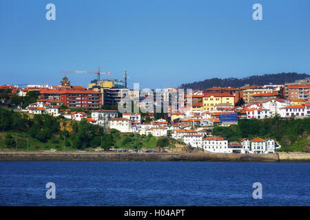 Puerto Viejo, maisons à Algorta, Getxo, Pays Basque, Espagne Banque D'Images