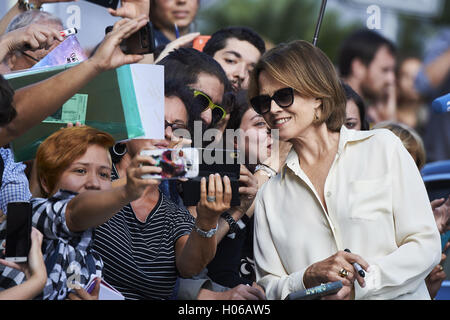 Madrid, Espagne. 20 Sep, 2016. Sigourney Weaver est vu arriver au 64e Festival du Film de San Sebastian le 20 septembre 2016 à San Sebastian, Espagne. Crédit : Jack Abuin/ZUMA/Alamy Fil Live News Banque D'Images