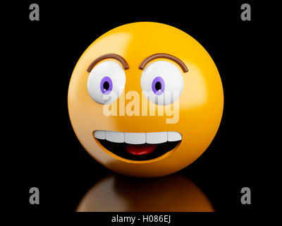 3d illustration. Icônes Emoji avec des expressions faciales. Social media concept. Banque D'Images