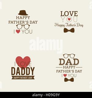 Heureux pères jours Illustration de Vecteur
