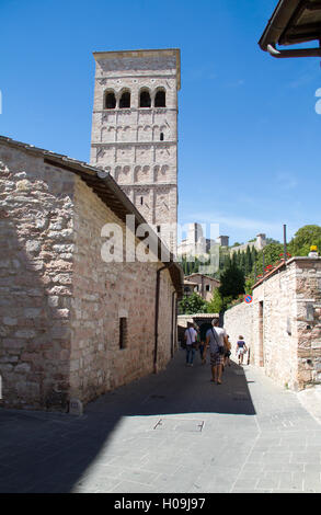 ASSISI, ITALIE - 12 août 2016 : Rocca Maggiore à Assisi, Italie Banque D'Images